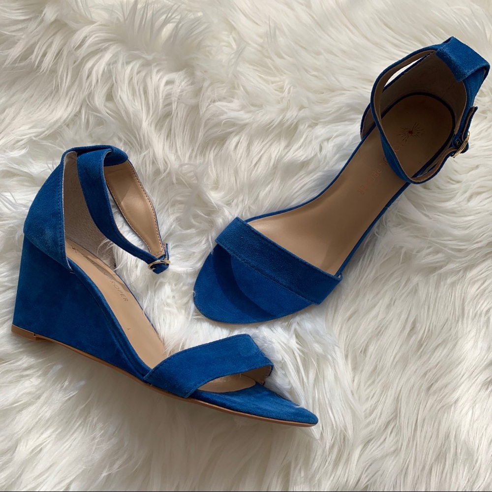 Boston Proper leather wedges